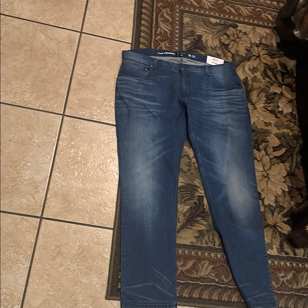 INC International Concepts Dark Blue Slim Straight Jeans